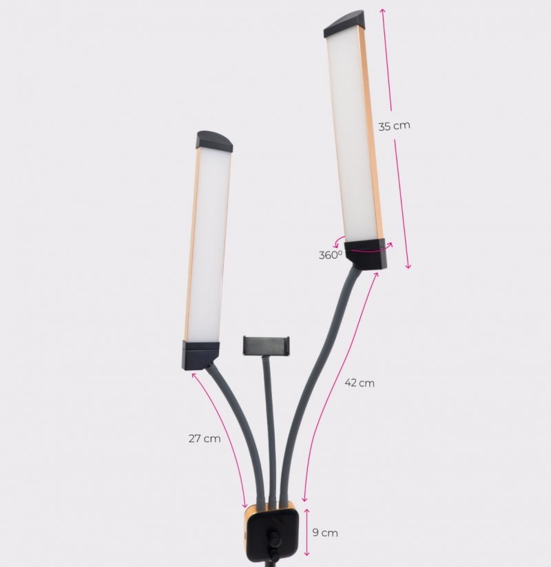 Lampa kosmetyczna Duo STAR 2.0 Rose Gold