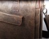 Skórzana torba męska na laptop Solome Alston vintage brązowa detal