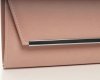 Pudrowy róż  kopertówka torebka wizytowa Solome M10 zamsz dusty pink detal