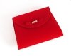Czerwona kopertówka torebka wizytowa Solome D5 zamszowa skos 1