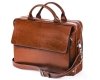 Męska torba skórzana na laptopa Solier Rothen SL30 brązowy vintage przód