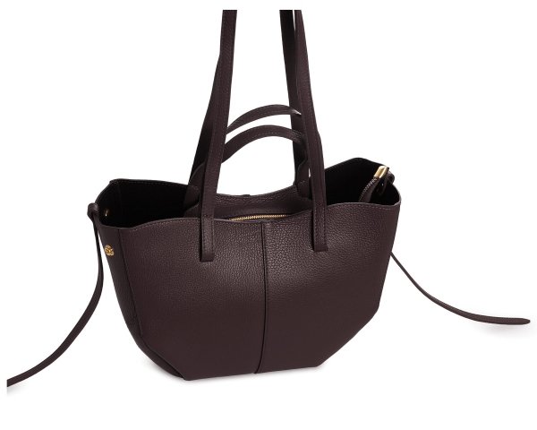 Włoska skórzana torba damska Shopperka Solome Monroe brązowa  z góry