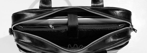 Skórzana torba na laptopa Solome  Jukon czarna detal