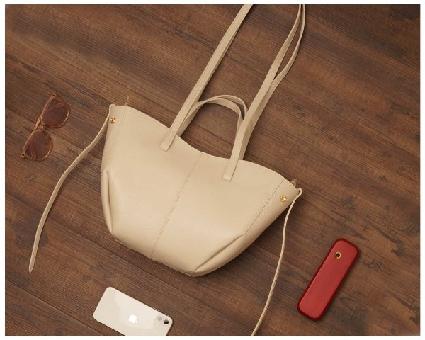 Włoska skórzana torba damska Shopperka Solome Monroe beż krem plener