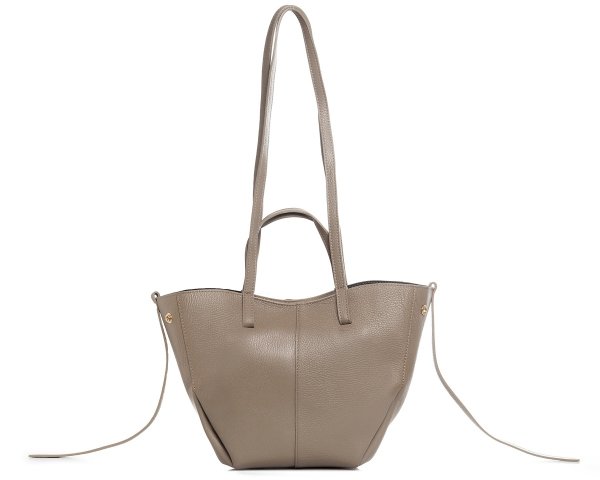 Włoska skórzana torba damska Shopperka Solome Monroe beżowa koniak na pasku