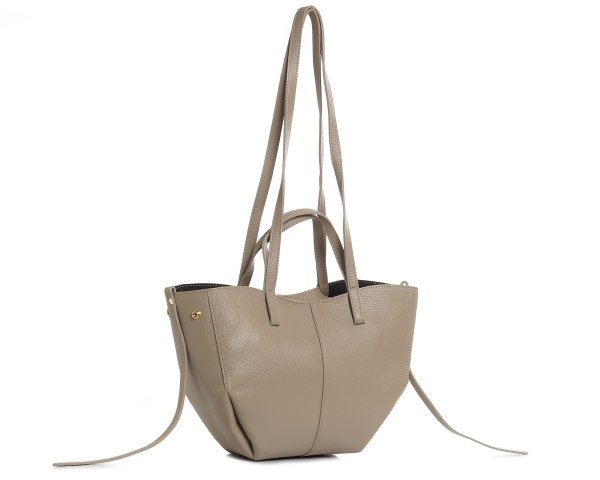 Włoska skórzana torba damska Shopperka Solome Monroe jasny beż skos