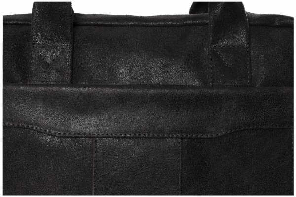 Skórzana męska torba na ramię Solome Oregon szara krek vintage detal 1