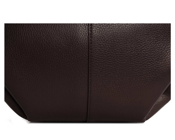 Włoska skórzana torba damska Shopperka Solome Monroe brązowa detal