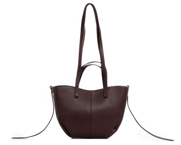 Włoska skórzana torba damska Shopperka Solome Monroe brązowa na pasku