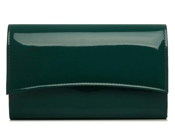Zielona morska torebka wizytowa kopertówka Solome S3 lakier przód