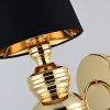 Czarny kinkiet lampa ścienna abażurowa aluminiowa designerska klasyczna elegancka QUEEN MB-8046-18 black gold Step Into Design