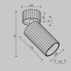 Lampa sufitowa plafon tuba regulowana nowoczesna aluminium mosiądz Calipso MAYTONI C108CL-01-GU10-BS