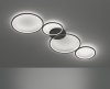 Nowoczesna dekoracyjna lampa sufitowa czarny plafon RONDO 622610432 TRIO