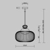Nowoczesna designerska lampa wisząca owalna metalowa mosiądz Levitation MAYTONI MOD376PL-01G