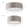 Okrągły Plafon Sufitowy Nowoczesny Materiałowy SOFT 40650 SIGMA