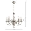 Żyrandol Świecznikowy LAURA ASHLEY WINCHESTER LA3743657-Q DAR LIGHTING