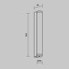 Eleganckie oświetlenie zewnętrzne na ścianę kinkiet LED aluminium 60cm Rounge MAYTONI O482WL-L16B3K