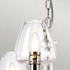 Żyrandol Armand - 5 źródeł światła - Polerowany nikiel szklane klosze w kształcie kielicha industrialny nowoczesny dworkowy DL-ARMAND5-PN ELSTEAD LIGHTING