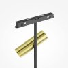 Ścieżka świetlna lampa szynowa podwójna LED nowoczesna regulowana tuba aluminium czerń-mosiądz możliwość ściemniania Elti Duo MAYTONI TR005-4-2X12W-DS-BBS