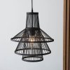 Lampa Wisząca Bambusowa Czarna MINATO 101675 ENDON 