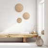 Nowoczesny drewniany kinkiet ścienny okrąg ring styl rustykalny LUNA WOOD DĄB 40cm 5449 TK-Lighting