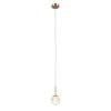 Złota lampa wisząca akrylowa kula przeźroczysta Padri PND-40827-1-HBR-CL Light Prestige