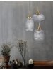 ZŁOTA LAMPA WISZĄCA NAD STÓŁ SZKLANY KLOSZ GLAMOUR AHIGAL LE41850 LUCES EXCLUSIVAS