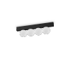 Nowoczesny Plafon Sufitowy Czarny Białe Klosze Kule PING PONG 313283 IDEAL LUX