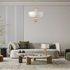 Lampa Wisząca Złota Glamour Biały Abażur IMPRESSIVE MOD151PL-05G MAYTONI