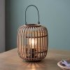 Lampa Stołowa Bambusowa Klatka Boho Naturalna Klasyczna MATHIAS 101773 ENDON Loft