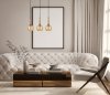 Szklana Lampa Wisząca Brąz Antyczny FAVERA PND-42361-3-BRO-AMB ITALUX