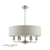 Żyrandol Niklowy Z Abażurem LAURA ASHLEY SORRENTO LA3518806-Q DAR LIGHTING