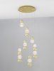 Molekularna ZŁOTA Lampa Wisząca Glamour LUCES EXCLUSIVAS BRILLE 9511060 Kryształowy Żyrandol Do Salonu Art Deco