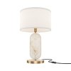 Złota Lampa Nocna Glamour MAYTONI MARMO MOD099TL-01G Marmurowa Lampa Stołowa w Sylu Art Deco