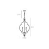 LAMPA WISZĄCA COSMO LIGHT NASHVILLE P05186BKAU