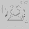 Oprawa wpuszczana downlight kwadratowa DOT DL029-2-01W MAYTONI