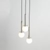 Lampa wisząca szklane białe kule srebrna Daisy 3 Sigma 40764