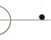 Czarna dekoracyjna nowoczesna lampa wisząca LED NEW AGE MP0082-L120 Step Into Design