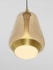 Nowoczesna lampa wisząca LED potrójna owalna złoty szklany klosz uniwersalna klasyczna możliwość ściemniania RORIZNO LE45113 Luces Exclusivas