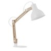 Lampa Biurkowa Drewniana Biały Klosz TABASCO LE42943 LUCES EXCLUSIVAS