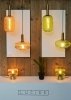 Nowoczesna designerska lampa wisząca szklany bursztynowy klosz MALOTO 45386/20/62 Lucide