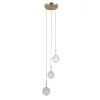 Złota lampa wisząca akrylowe kule przeźroczyste Padri PND-40827-3-HBR-CL ITALUX