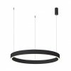 Czarna Nowoczesna Okrągła Lampa Wisząca LED BRASCO DOWN PND-56215-080RPP-BK-3KS4K-TRDIMM ITALUX