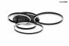 Lampa sufitowa plafon LED okrągły z pierścieniami nowoczesny możliwość ściemniania RINGS 5 czarna MSE1501100505 Moosee King Home