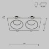 Lampa wbudowana wpuszczana w sufit 2-płomienna aluminiowa czarna prostokąt Zoom MAYTONI DL033-2-02B