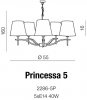 LAMPA SUFITOWA WISZĄCA AZZARDO PRINCESSA 5 AZ0724