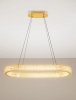 Złoty Żyrandol w Stylu Art Deco Luces Exclusivas YOTAU LE44730 Owalna Lampa Wisząca Nad Stół