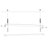 Nowoczesna Lampa Wisząca Druciana Czarno-Srebrna VARIO 40557 SIGMA