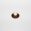 Lampa wpuszczana w sufit minimalistyczna aluminium biało-czarna okrągła Alfa LED MAYTONI DL043-01-10W2.7K-RD-WB-DE
