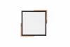 Kwadratowy Nowoczesny Plafon Sufitowy LED Czarny + Drewno META R67191132